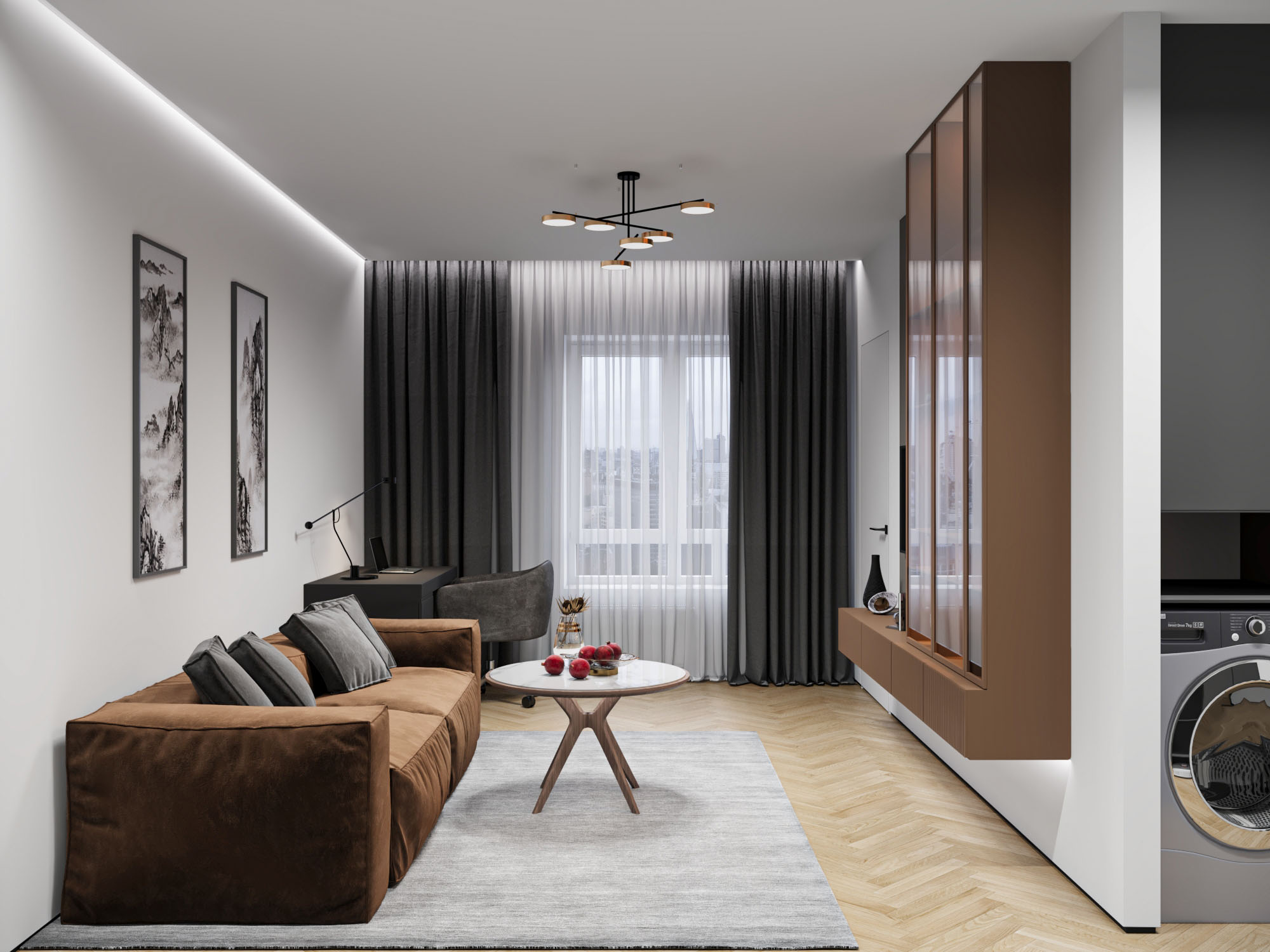 Визуализация гостиной